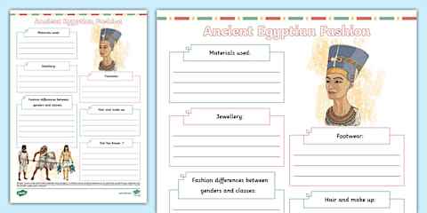 Ancient Egyptians Fact File Template