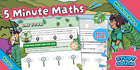 Study Squad 5 Minute Maths - Year 1 Spring - Week 12 Day 3