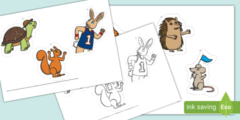 The Tortoise and the Hare Story Sequencing Cards