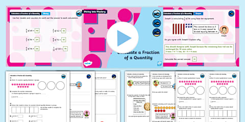 Fractions of a Quantity - Five Lesson Starters PowerPoint