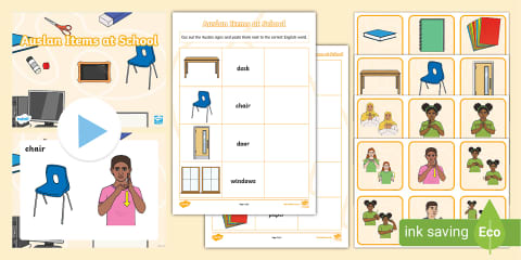 Auslan Seasons Word Mat