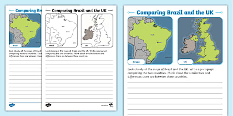 Human and Physical Geographical Features of Brazil Sorting Cards
