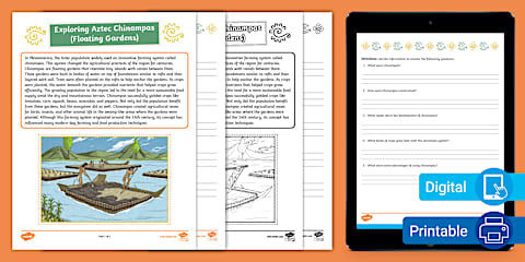 Fifth Grade Aztec Civilization Reading Passage Comprehension