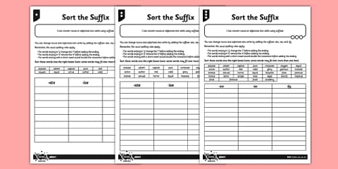 Affixes Activity Sheet