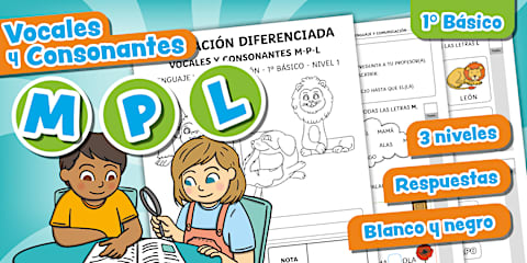 Bingo de Palabras con M, P, S y L
