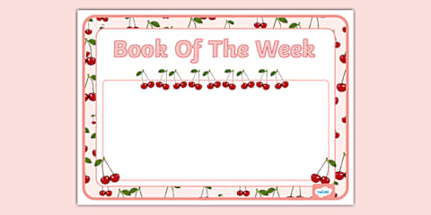 Cherry Themed Word of the Week Display Poster