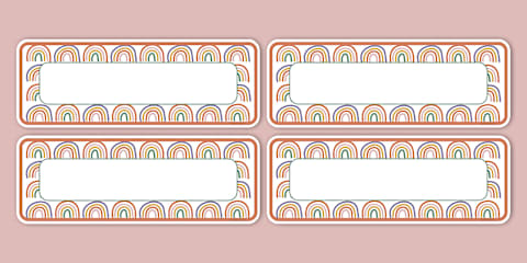 Rainbow Name Cards