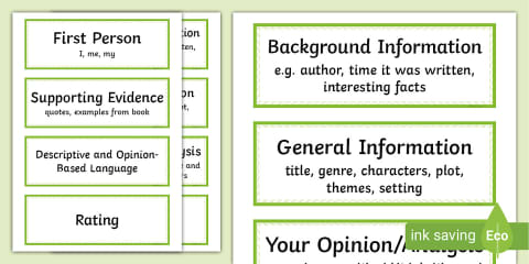 Level 3 Writing - Book Review: Exemplar with Annotations