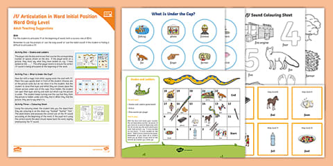 /f/ Articulation in Word Initial Position Short Phrases Activity Pack
