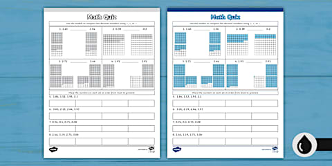 Read, Represent, Compare and Order Decimals Up to Hundredths Activity