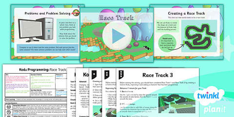 Computing: Kodu Programming: Racing Game Year 6 Lesson Pack 6