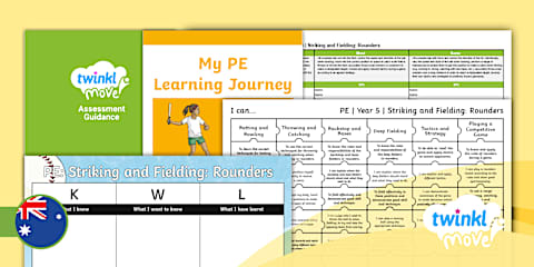 Move PE Year 3 Striking and Fielding Fundamentals Assessment Pack