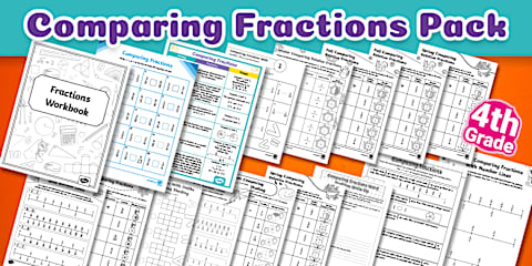 Third Grade Comparing and Ordering Fractions Worksheets