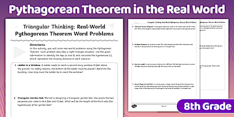 Eighth Grade Proving the Pythagorean Theorem Worksheets