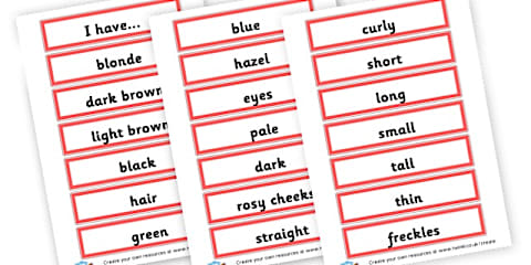 ESL Matching Cards for Describing People (Differentiated) [Teens, A2-B2]