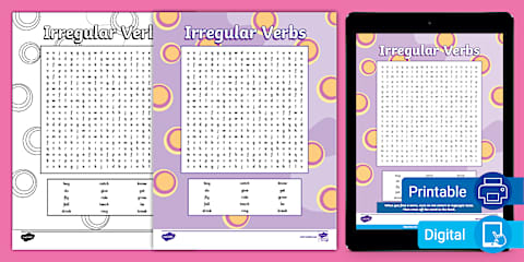 Irregular Verbs Word Search