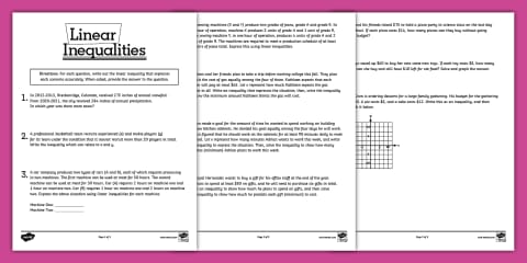 Algebra: Solving Inequalities Word Problems for 6th-7th Grade
