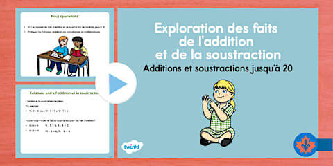 Building Addition and Subtraction Facts Activity Sheets French