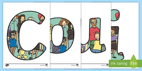 Community Helpers Lettering
