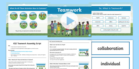 Teamwork Insert Examples of Teamwork Display Poster