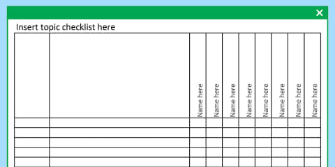 General Assessment Checklist