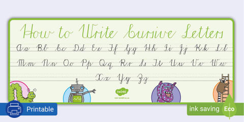Grade 3 English SA Cursive Writing Chart Upper and Lower Case (CAPS ...