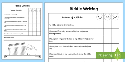 Riddle Writing Template