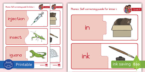 Grade R Phonics: Self-Correcting Puzzles - Letter r (CAPS Aligned)