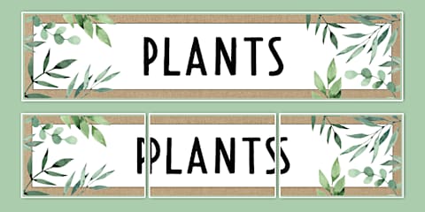 Muted Botanical Themed Planning Board Display Banner