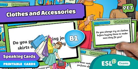 B1 Preliminary (PET) - Speaking Part 1 - Cards (Staying Healthy)