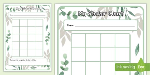 Botanical-Themed Tally Chart Template