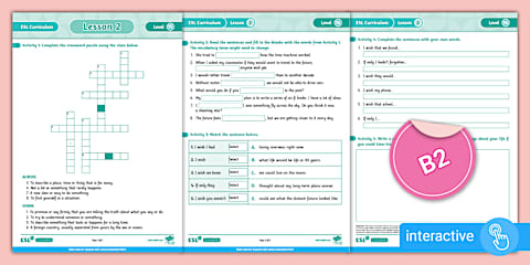 Module 15 Lesson 4 ESL Curriculum Level 15 Lesson 4 Interactive Activity Sheet