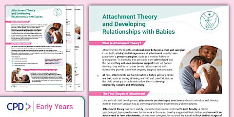 CPD: Stages of Attachment, Triangle of Trust (Poster)