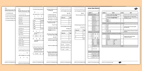 Year 6 Expressing Missing Number Problems Algebraically Worksheet Pack ...