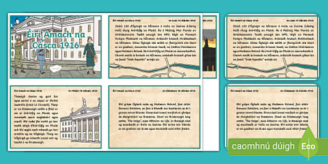 1916 Rising Fact File Display Posters Gaeilge