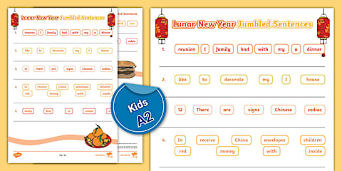 ESL Autumn Jumbled Sentences [Kids, A2]