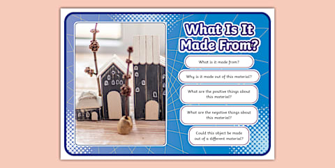 What Is It Made From? Plastic Discussion Prompt Display Poster