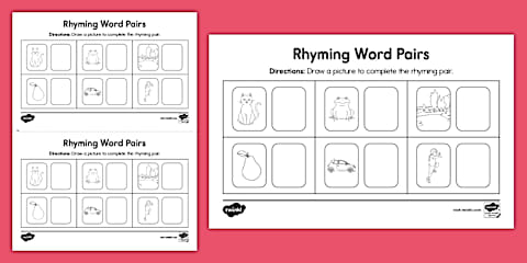 Pets Rhyming Pairs Game
