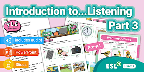 YLE Starters - Introduction to Listening Part 1 [Pre-A1]