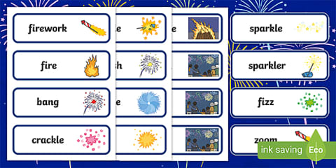 Fireworks Word Mat