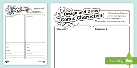 Comic Workshhet Comic Writing Activity Sheets