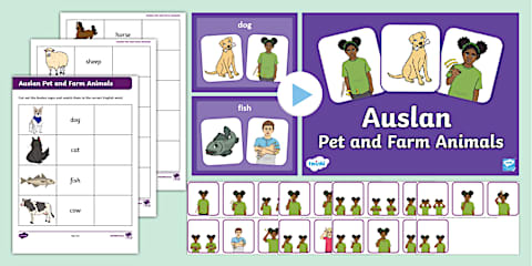 Auslan Animals Matching Activity