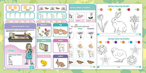 Spring Animals - Mothers and Babies Matching Worksheet