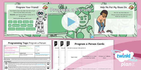 Computing: Programming Toys: Potato Man Algorithms Year 1 Lesson Pack 2