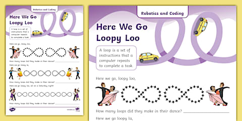Unplugged ScratchJr Coding Loop Cards