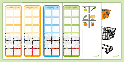 Shopping Colour Match Posting Busy Bag Prompt Card and Resource Pack