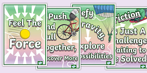 Types of Forces Display Posters
