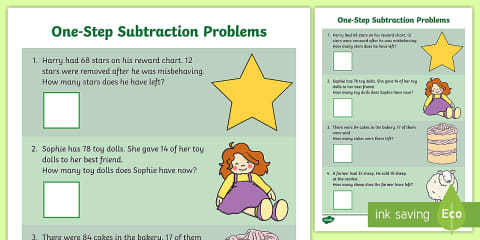Addition and Subtraction Problem Solving 6 Challenge Cards
