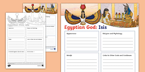 Ancient Egyptian Gods and Goddesses Leaflet Template
