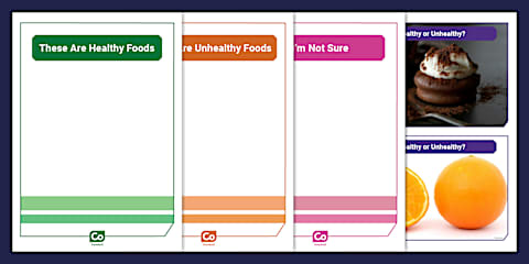 Food for Health: Photo Comparison Cards